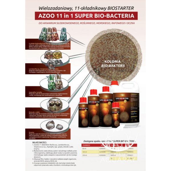 sklep akwarystyczny - 250ML 11in1 SUPER BIO-BACTERIA (AZ40009)