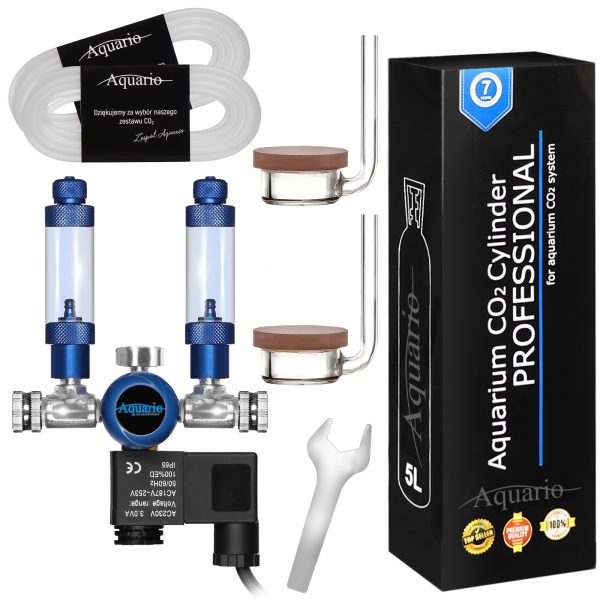 Aquario BLUE TWIN Professional - podwójny zestaw CO2 z butlą 5l sklep akwarystyczny śląsk