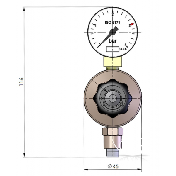 sklep akwarystyczny - CO2 Regulator 1 PRO-Line (ROT890CO2)