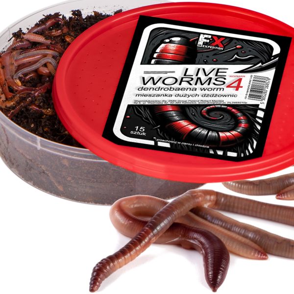 Fishing Expedition Live Worms No.4 - żywe robaki Dendrobena rozmiar 4 sklep premium dla akwarystów