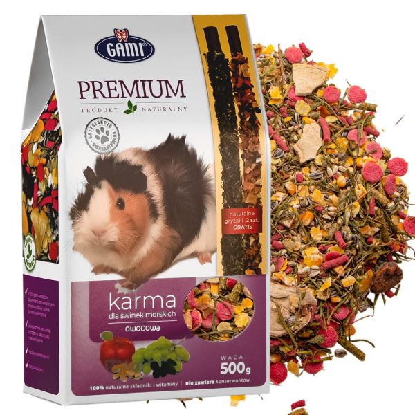 Gami Premium - karma owocowa dla świnki morskiej + 2 kolby sklep premium dla akwarystów