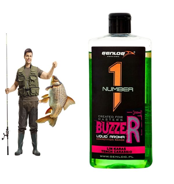 Genlog Buzzer Lin Karaś - płynny dodatek do zanęt 250ml sklep premium dla akwarystów