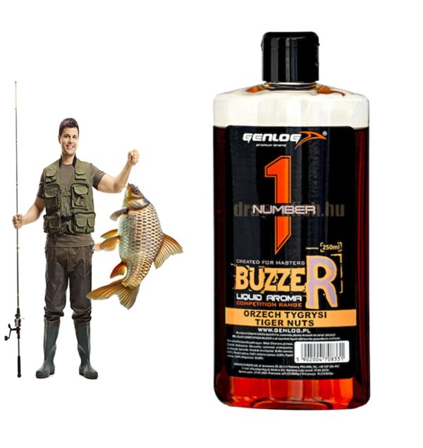 Genlog Buzzer Orzech Tygrysi - płynny dodatek do zanęt 250ml sklep premium dla akwarystów