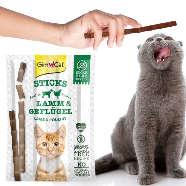 XXX GIMCAT STICKS LAMM GELFUGEL 1 PACZKA sklep akwarystyczny / terrarystyczny