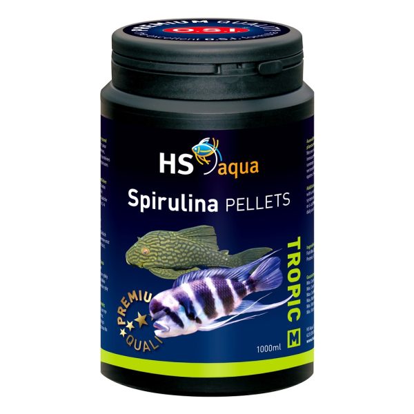 HS AQUA SPIRULINA PELLETS M 1000 ML pokarm dla ryb (0030186) sklep akwarystyczny śląsk