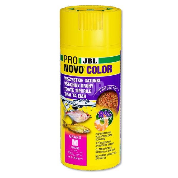 JBL Pronovo Color Grano M 250ml - pokarm w granulacie wzmacniający kolory ryb sklep akwarystyczny śląsk