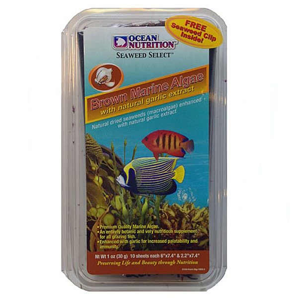 Ocean Nutrition Seaweed Brown 30g + Clip - algi z czosnkiem i klipsem sklep premium dla akwarystów