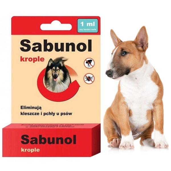 Sabunol Medium Dogs 1ml - krople na pchły kleszcze dla średnich psów sklep akwarystyczny śląsk