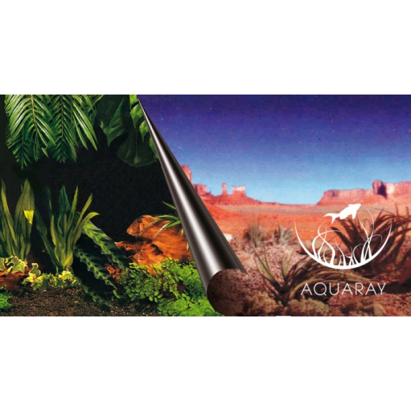 Tło dwustronne JUNGLE + DESERT 80x40cm (241-109090)