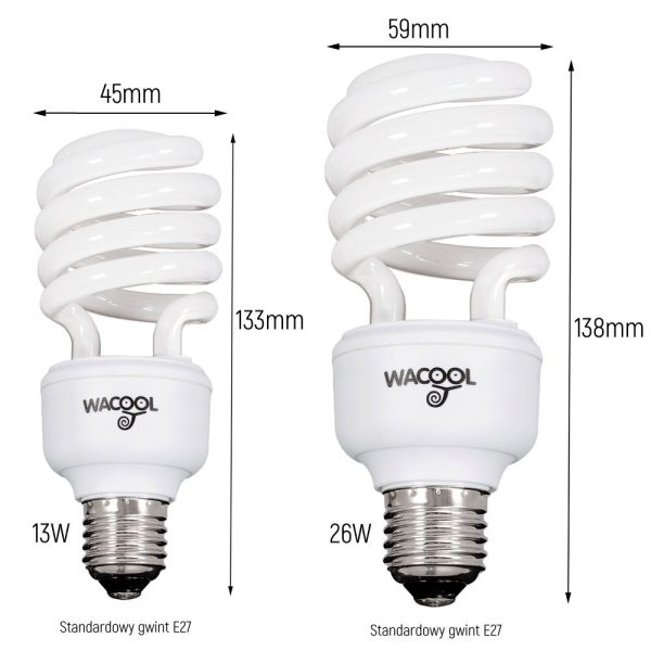 WaCool Tropical żarówka UVB 5.0 26W + sensor fal UV sklep premium dla akwarystów