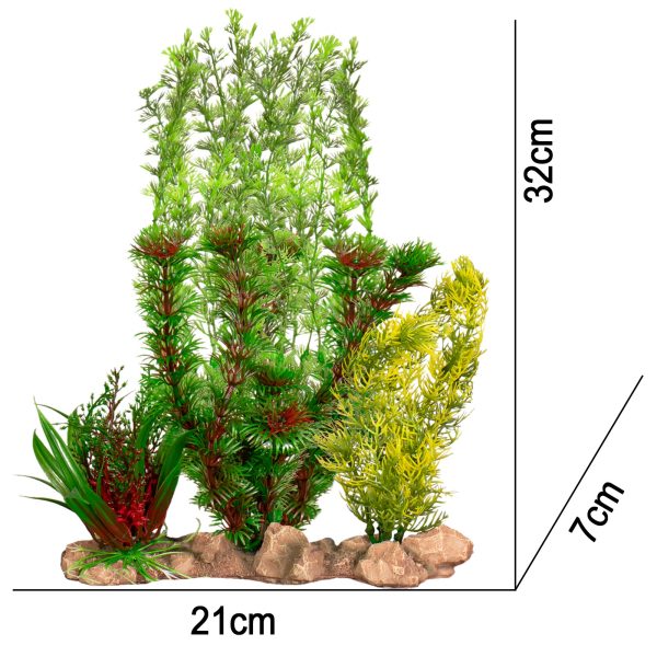 Kruger Meier Plant Forest – Dekoracja roślinna do akwarium 21x7x32 cm