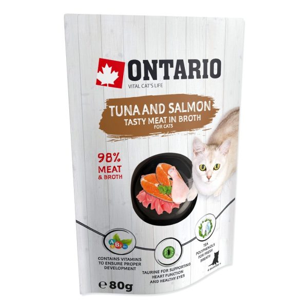 ONTARIO  saszetka  tuńczyk  i łosoś   w rosole  80g (213-3073)