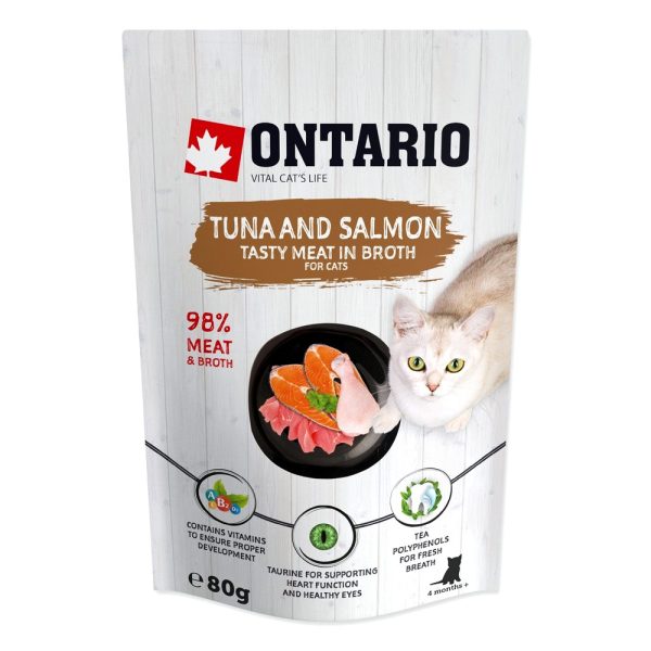 ONTARIO  saszetka  tuńczyk  i łosoś   w rosole  80g (213-3073) sklep akwarystyczny śląsk
