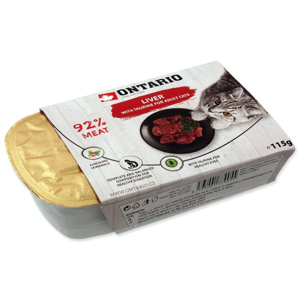 ONTARIO Alucup ONTARIO Liver 115g / ONTARIO alu tacka wątróbka konserwa dla kota 115g (213-2402)