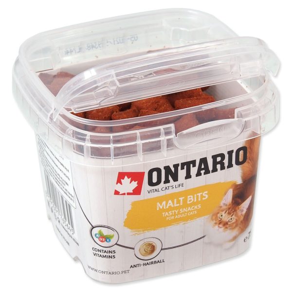 ONTARIO Snack Anti-hairball Bits 75g / Przysmak funkcjionalny ułatwiający usuwanie kul włosowych dla kotów 75g (213-5400)