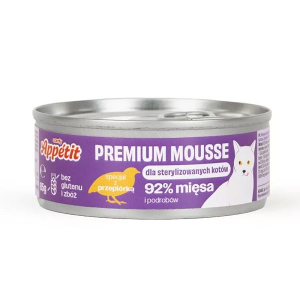 Comfy Appetit Premium Mousse Sterilized Przepiórka 85g - Karma dla kota sklep akwarystyczny śląsk