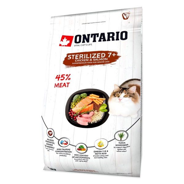 ONTARIO Cat Sterilised 7+  2kg / Pokarm dla kotów sterylizowanych w wieku powyżej 7 lat  (213-10835)