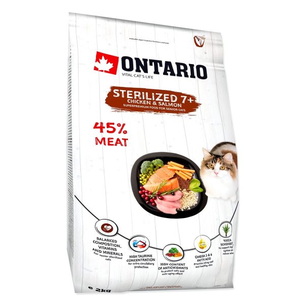 ONTARIO Cat Sterilised 7+  2kg / Pokarm dla kotów sterylizowanych w wieku powyżej 7 lat  (213-10835) sklep premium dla akwarystów