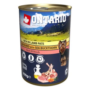 ONTARIO PATE jagniecina z rokitnikiem 400g puszka dla psa (214-21162) sklep akwarystyczny śląsk