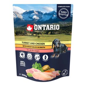 ONTARIO Saszetka Indyk i kurczak  z warzywami w bulionie 300g  (214-3338) sklep akwarystyczny śląsk