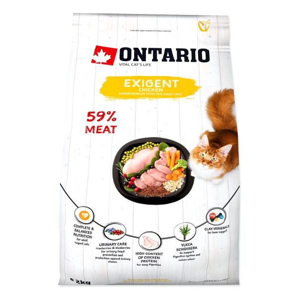 Ontario Cat Exigent 2kg / Pokarm dla kotów szczególnie wybrednych  (213-10535) sklep premium dla akwarystów