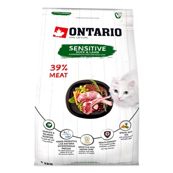 Ontario Cat Sensitive/Derma  2kg Pokarm dla kotów o wrażliwej skórze  (213-10625) sklep premium dla akwarystów