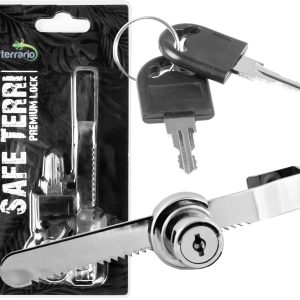 Terrario Safe Terri 90 - zamek do drzwi przesuwnych 9cm sklep akwarystyczny śląsk