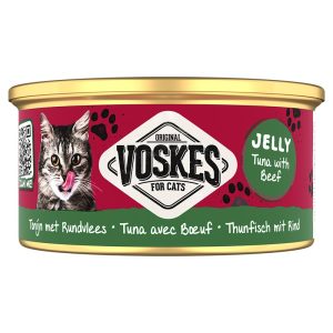 Voskes Jelly Tuna With Beef - tuńczyk z wołowiną w galarecie mokra karma dla kota 85g sklep akwarystyczny śląsk