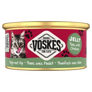 Voskes Jelly Tuna With Chicken - tuńczyk z kurczakiem w galarecie mokra karma dla kota 85g sklep akwarystyczny śląsk