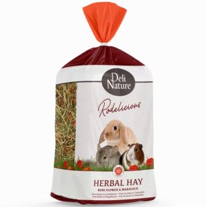 Deli Nature Rodelicious Herbal Hay Rose - sianko ziołowe z różą i nagietkiem 600g sklep akwarystyczny śląsk