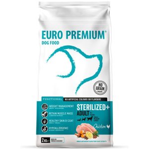 Euro Premium Adult Sterilized - sucha karma dla psa po sterylizacji z kurczakiem 2 kg sklep akwarystyczny śląsk