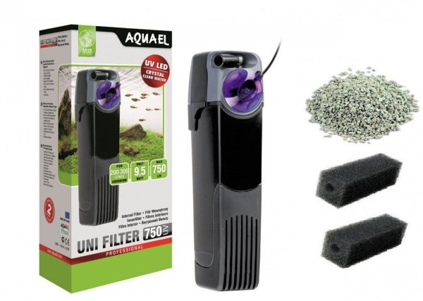 Aquael Filtr Wewnętrzny Unifilter UV 750 do 300L 3xGąbka