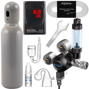 Aquario Exclusive 2.0 - zestaw CO2 z elektrozaworem i komputerem pH + butla 8l sklep akwarystyczny śląsk