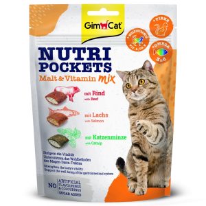 GimCat Nutri Pockets Malt MIX - kocie przysmaki na kłaczki i stawy 150g sklep akwarystyczny śląsk
