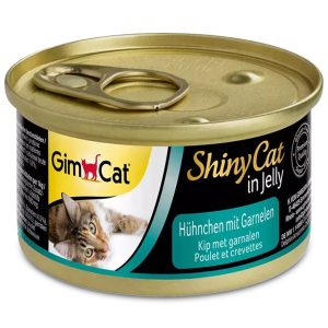 GimCat ShinyCat in Jelly - karma mięsna kurczak i krewetki 70g sklep akwarystyczny śląsk
