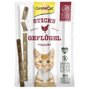 GimCat Sticks 95% Meat - kiełbaski drobiowe z wątróbką 4 sztuki sklep akwarystyczny śląsk