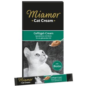 Miamor Cat Cream Chicken - paszteciki na lśniącą sierść 6x15g sklep akwarystyczny śląsk