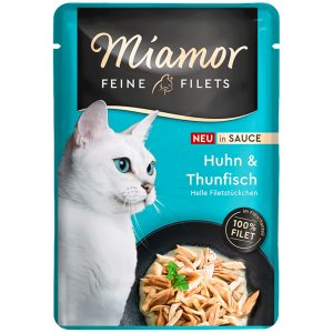 Miamor Filets Huhn & Thunfisch in Sauce - kurczak z tuńczykiem w sosie 100g sklep akwarystyczny śląsk
