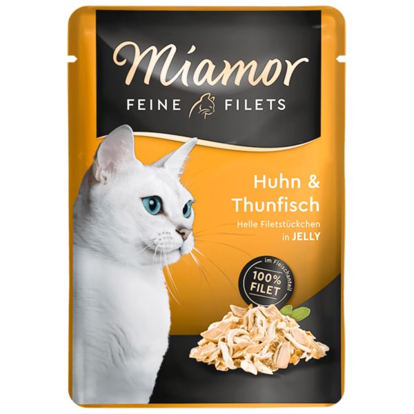 Miamor Filets Huhn & Thunfisch - polędwiczka z kury i tuńczyka w galarecie 100g sklep akwarystyczny śląsk