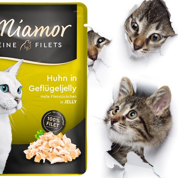 Miamor Filets Huhn in Geflugeljelly - polędwiczka z kurczaka w galarecie drobiowej 100g sklep premium dla akwarystów