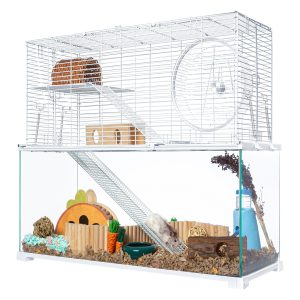 OiiBO Terrarium RAK13WST - szklana klatka piętrowa dla gryzoni 76x30x58cm sklep akwarystyczny śląsk