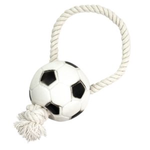 Pet Nova zabawka gumowa - piłka futbolowa na sznurku 26cm sklep akwarystyczny śląsk