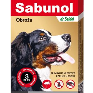 SABUNOL PLUS - obroża ozdobna biobójcza dla psa 75cm szara sklep akwarystyczny śląsk
