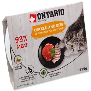 ONTARIO Alucup ONTARIO Chicken with Beef 115g /  ONTARIO alu tacka kurczak z wołowiną konserwa dla kopta 115g (213-2432) sklep akwarystyczny śląsk