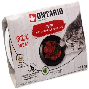 ONTARIO Alucup ONTARIO Liver 115g / ONTARIO alu tacka wątróbka konserwa dla kota 115g (213-2402) sklep akwarystyczny śląsk