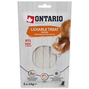 ONTARIO Przysmak do lizania dla kotów o smaku kurczaka 5x14g (213-53313) sklep akwarystyczny śląsk