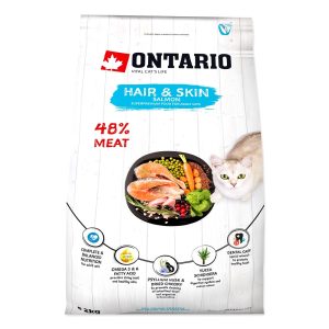 ONTARIO Cat Hair & Skin 2kg/ Pokarm dla kotów wspira sierść i skórę  (213-10175) sklep akwarystyczny śląsk