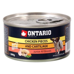 ONTARIO Junior kawałki kurczaka z chrząstkami 200g puszka dla szczeniąt (214-2001) sklep akwarystyczny śląsk