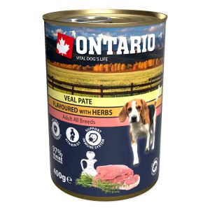 ONTARIO PATE cielecina w ziołach 400g puszka dla psa (214-21182) sklep akwarystyczny śląsk