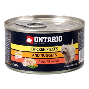 ONTARIO kawałki kurczaka z nuggetsami z kurczaka 200g puszka dla psa (214-2000) sklep akwarystyczny śląsk